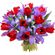 bouquet of tulips and irises. Guyana